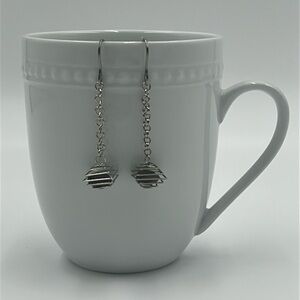 2052- Rustic Coffee Beans Cage Handmade Dangle Earrings NWT